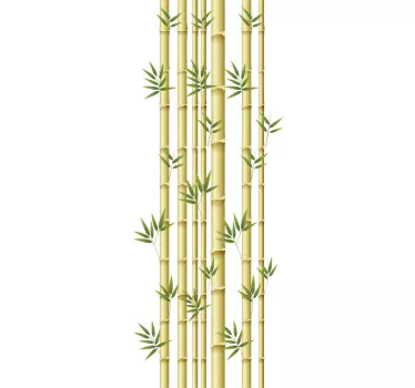 Bamboo Door Sticker - TenStickers