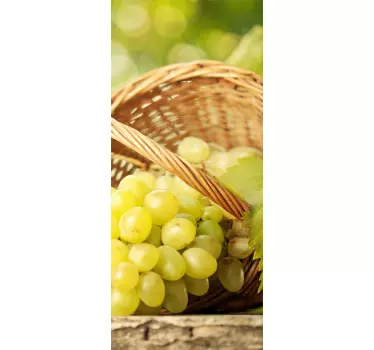 Basket of Grapes Fridge Sticker - TenStickers