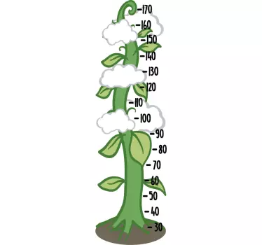 Beanstalk Height Chart Wall Sticker - TenStickers