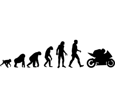 Biker Evolution Sticker - TenStickers