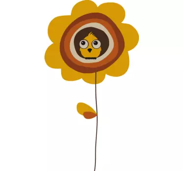 Bird Flower Wall Sticker - TenStickers