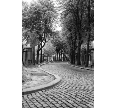 Black and White Road Wall Mural - TenStickers