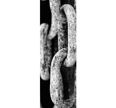 Black & White Chains Fridge Sticker - TenStickers