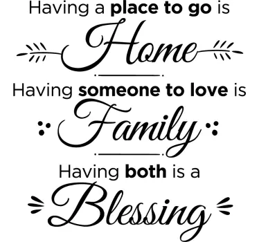 Blessing Living Room Wall Decor - TenStickers