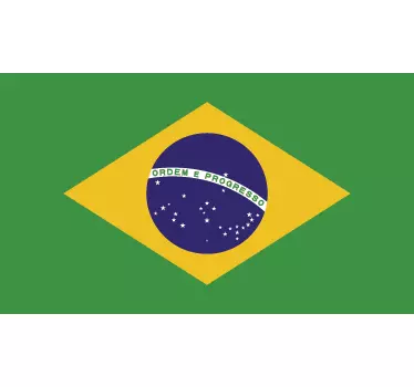 Brazil Flag Wall Sticker - TenStickers