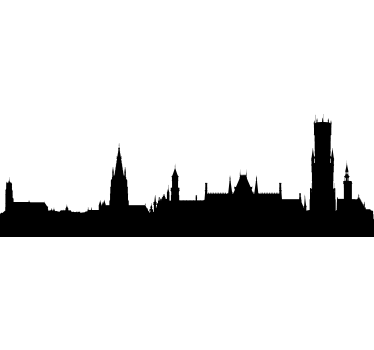Bruges Skyline Sticker - TenStickers