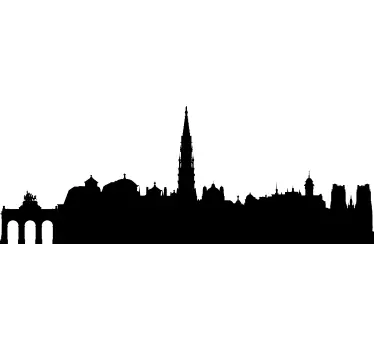 Brussels Skyline Sticker - TenStickers