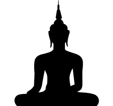 Buddha meditation silhouette wall sticker for bedroom - TenStickers
