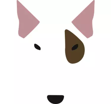 Illustrated bull terrier face dog sticker - TenStickers