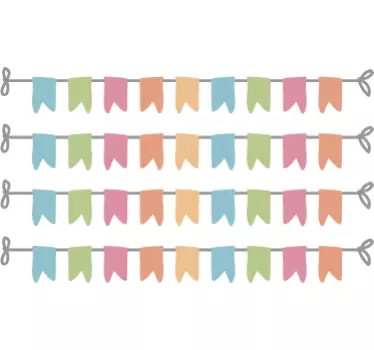 Bunting Banners Kids Stickers - TenStickers