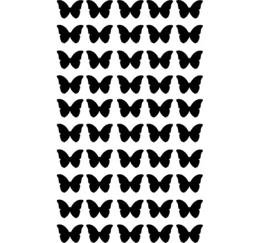 Silhouetted set of butterfly wall sticker - TenStickers