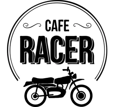 Cafe racer motorbike decal - TenStickers