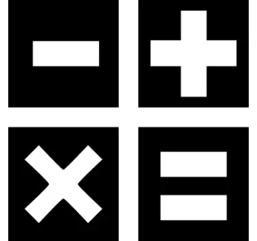 Calculator signs sticker - TenStickers