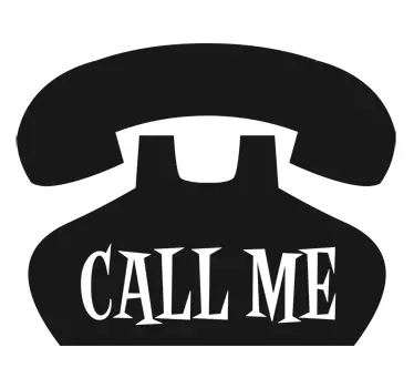 Call Me Telephone Sticker - TenStickers