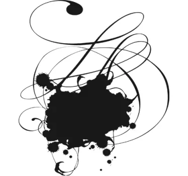Calligraphic Spot Blackboard Sticker - TenStickers