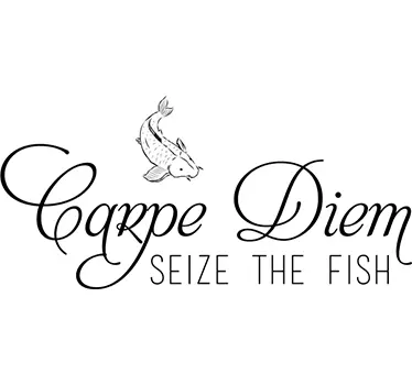 Carpe Diem Fish Motivational Sticker - TenStickers