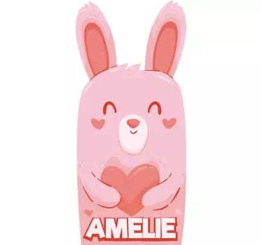 Cartoon Rabbit Customisable Wall Sticker - TenStickers