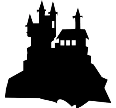 Castle of Terror Blackboard Sticker - TenStickers