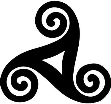 Celtic triskel line decal - TenStickers