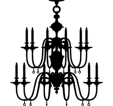 Chandelier Silhouette Sticker - TenStickers