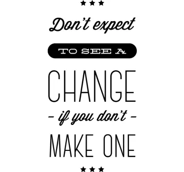 Change Motivational Sticker - TenStickers