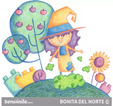 Cheerful Child Character wall stickers for kid - TenStickers