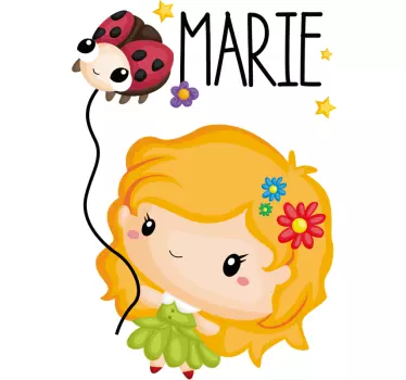 Cheerful Girl Balancing wall stickers for kid - TenStickers