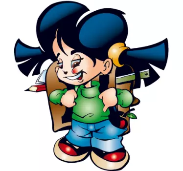 Cheerful School Kid wall stickers for kid - TenStickers