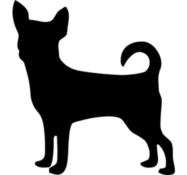 Chihuahua Silhouette Sticker - TenStickers