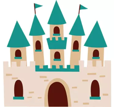Child castle headboard wall decal - TenStickers