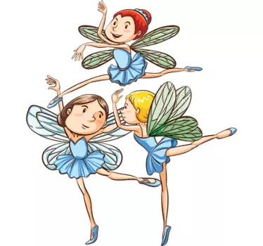 Child fairies fantasy decal - TenStickers