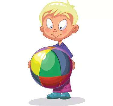 Child with Ball wall stickers for kid - TenStickers
