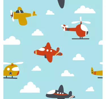 children's sky and planes furniture decal - TenStickers