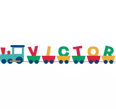 Children´s Train Customisable Sticker - TenStickers