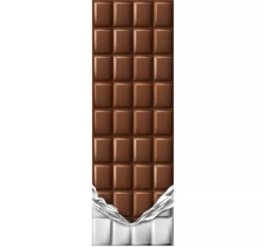 Chocolate Bar Door Sticker - TenStickers