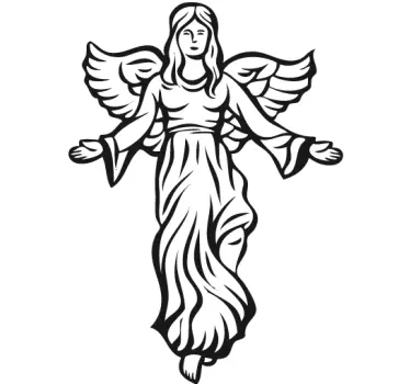 Christmas Angel Decoration Wall Sticker - TenStickers