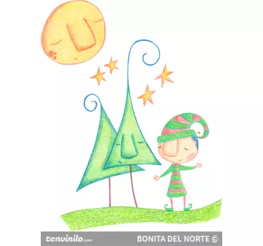 Christmas Elf Sticker - TenStickers