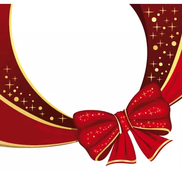 Christmas Ribbon Sticker - TenStickers