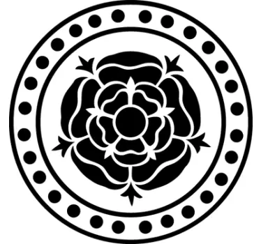 Circular Rose Rosette Decal - TenStickers
