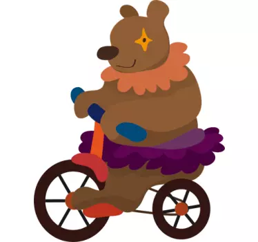 Circus Bear Wall Sticker - TenStickers