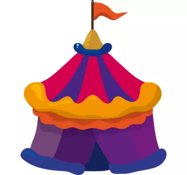 Circus Tent Kids Stickers - TenStickers