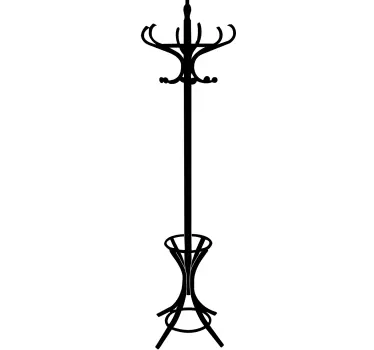 Classic Coat Rack Sticker - TenStickers