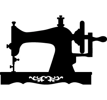 Classic Sewing Machine Wall Sticker - TenStickers