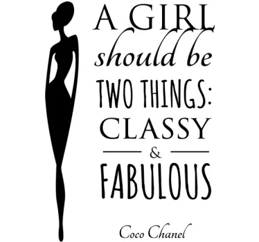 Classy and Fabulous Chanel Quote - TenStickers