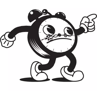 Clock Running Late Sticker - TenStickers