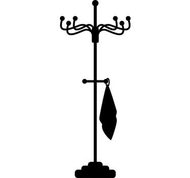 Coat Rack Theme Wall Sticker - TenStickers