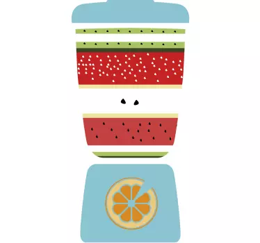 Colorful Blender Design cuisine wall sticker - TenStickers