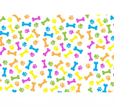 Colorful bones pattern (portable) laptop sticker - TenStickers