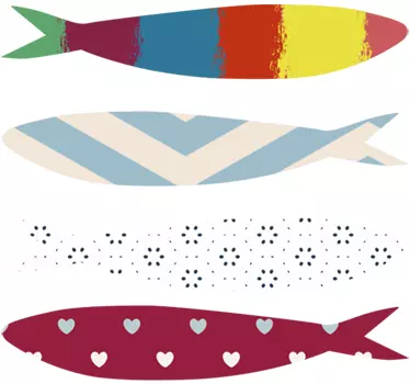 Lisbon sardines wall decor - TenStickers