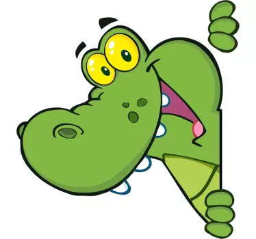Coloured Crocodile Kids Sticker - TenStickers